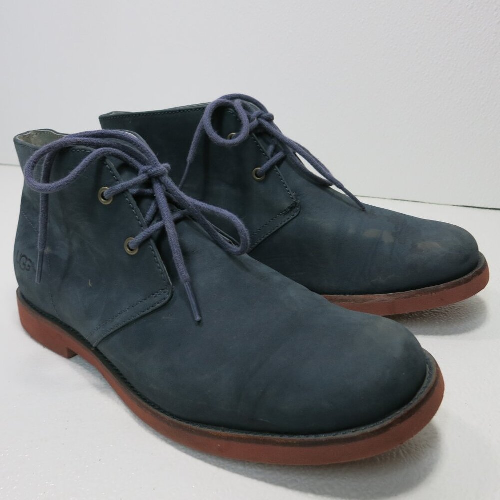 UGG Australia Blue Nubuck Leather Chukka Ankle Boots Men's # 1002389 Sz 8.5